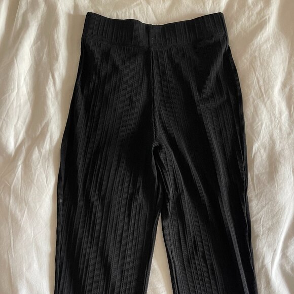 *SOLD* KOTN Ribbed Flared Stretchy Pants - Picture 2 of 4
